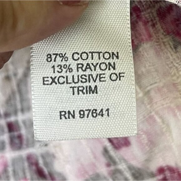 J. Jill Floral Jacket Size L Cotton Spring Lightweight Lagenlook Easter Green - Picture 8 of 8